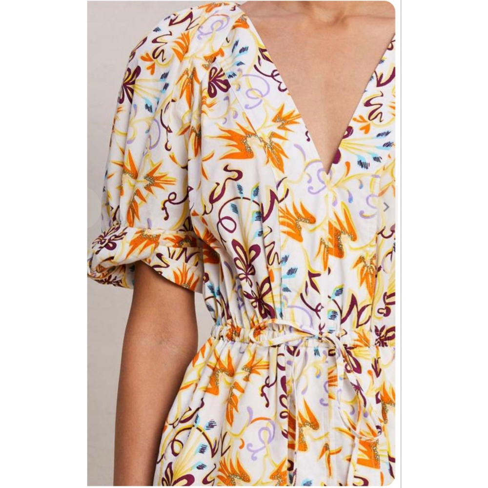 Women's A.L.C. Mia dress White Orange Floral Mini Dress Size 4 - Picture 3 of 11